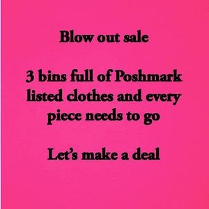 All items listed must go